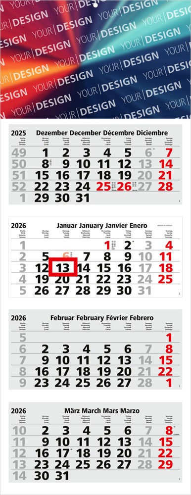 4-Monatskalender Forum Light 4 Bestseller (Mehrblock)